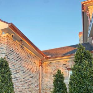 Rain Copper gutters install in RGV, TX